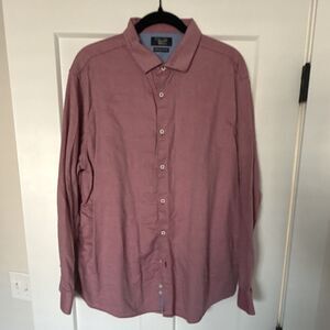 Penguin by Munsingwear Heritage Slim Fit Red Geometric Button-Up Shirt Men's M